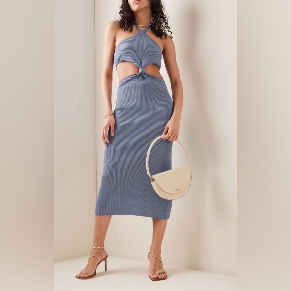 Cult Gaia Cameron Knit Midi Dress in Blue size XS